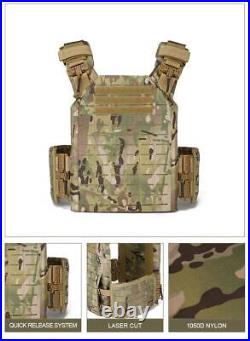 1050d Nylon Durable Chaleco Tactico Multi-cam Tactical Vest Army Green Plate Car