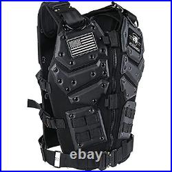 ACTIONUNION Tactical Vest for Men Airsoft Vest Youth Adjustable Molle Vest Fi