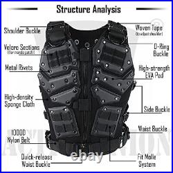 ACTIONUNION Tactical Vest for Men Airsoft Vest Youth Adjustable Molle Vest Fi