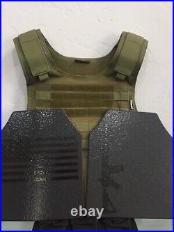 AR600 Rifle Plates Tactical Carrier lll+ Body Armor BULLETPROOF Vest 3+