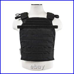 Active Shooter Black Tactical Vest Plate Carrier With Black Level III Armor Plates