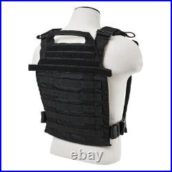 Active Shooter Black Tactical Vest Plate Carrier With Black Level III Armor Plates