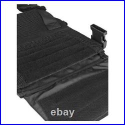 Active Shooter Black Tactical Vest Plate Carrier With Black Level III Armor Plates