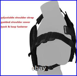 Active Shooter Black Tactical Vest Plate Carrier With Black Level III Armor Plates