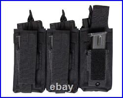 Active Shooter Black Tactical Vest Plate Carrier With Black Level III Armor Plates