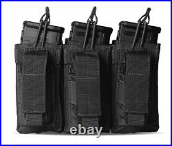 Active Shooter Black Tactical Vest Plate Carrier With Black Level III Armor Plates