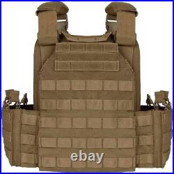 Adult Tactical Military Vest Firearm Pistol Mag Plate Carrier Quick Release New