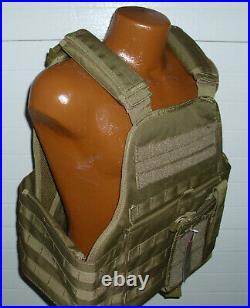 BIG & TALL 2XL/3XL Adjustable MOLLE Tactical Plate Carrier Vest COYOTE TAN