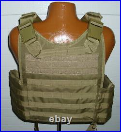 BIG & TALL 2XL/3XL Adjustable MOLLE Tactical Plate Carrier Vest SWAT BLACK