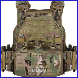 BOMTURN Tactical Vest for Men Quick Release Laser-Cutting Modular Vest for Outdo