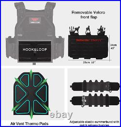BOMTURN Tactical Vest for Men Quick Release Laser-Cutting Modular Vest for Outdo