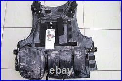 Black Python pattern Combat Tactical Soft Bullet proof vest IIIA NIJ0101.06