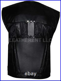 Blade Wesley Snipes Classic Military Cosplay Black Real Leather Tactical Vest
