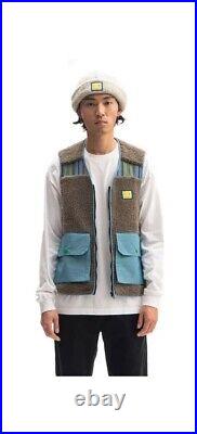 Brain Dead Sherpa Tactical Vest Size XL Brown Sky Blue AUTHENTIC NEW IN BAG