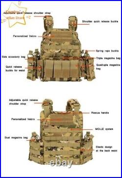 CP Quick Release Military Tactical Vest Padded Airsoft Plate Carrier Vest Gift