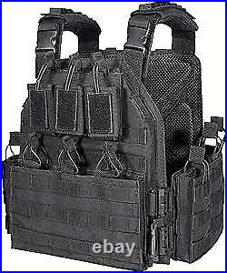 Camo Tactical Outdoor Carrier Vest One Size Black