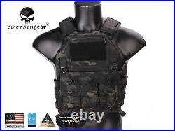 Emerson 420 Plate Carrier Airsoft Combat Tactical Molle Vest Multicam Black