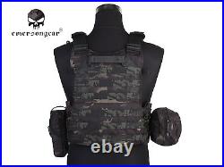 Emerson LBT6094A Style Plate Carrier Vest with 3 Pouch Tactical Airsoft Vest