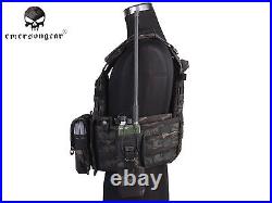 Emerson LBT6094A Style Plate Carrier Vest with 3 Pouch Tactical Airsoft Vest