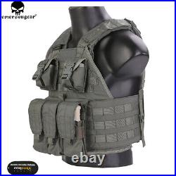 Emerson SPC Tactical Vest Molle Body Armor Combat Plate Carrier with Mag Pouch FG