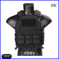 Emerson Tactical 420 Combat Vest Molle Plate Carrier Harness Body Armor Black US