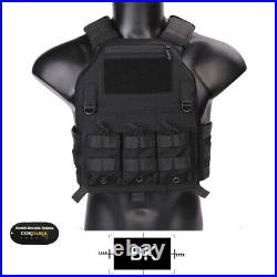 Emerson Tactical 420 Combat Vest Molle Plate Carrier Harness Body Armor Black US