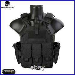 Emerson Tactical LBT 6094K Plate Carrier Vest Quick Release Combat Armor Vest BK