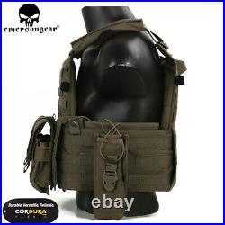 Emerson Tactical Modular Combat Vest MOLLE LBT-6094A Plate Carrier with 3 Pouch RG