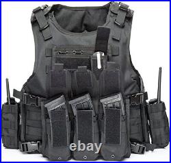Force Recon Black Storm Molle Tactical Vest Plate Carrier