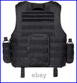 Force Recon Black Storm Molle Tactical Vest Plate Carrier