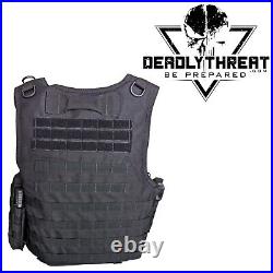 Force Recon Black Storm Tactical Vest Plate Carrier With L3 fearless Armor