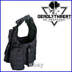 Force Recon Black Storm Tactical Vest Plate Carrier With L3 fearless Armor