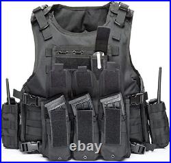 Force Recon Black Storm Tactical Vest Plate Carrier With L3 fearless Armor