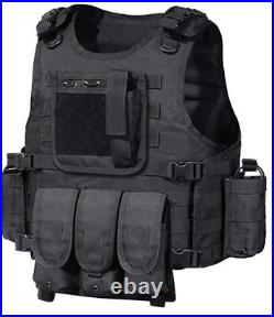 Force Recon Black Storm Tactical Vest Plate Carrier With L3 fearless Armor