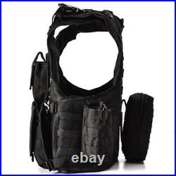 Force Recon Black Storm Tactical Vest Plate Carrier With L3 fearless Armor