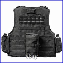 Force Recon Black Storm Tactical Vest Plate Carrier With L3 fearless Armor