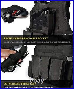 Force Recon Black Storm Tactical Vest Plate Carrier With L3 fearless Armor