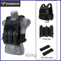 IDOGEAR Tactical Vest FCSK 3.0 FERRO Fast Release Plate Carrier Front Mag Pouch