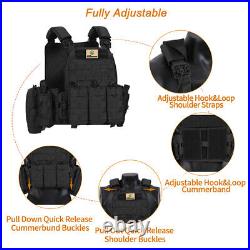 IN US! Outdoor Tactical Vest Quick Release Equipment Protective Plug Plate Black