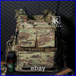KRYDEX CPC Plate Carrier Tactical Heavy Duty MOLLE Vest Camo with Magazine Pouch