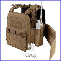 KRYDEX CPC Plate Carrier Tactical Heavy Duty MOLLE Vest Coyote Brown w Mag Pouch