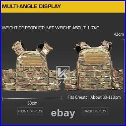 KRYDEX CPC Plate Carrier Tactical Heavy Duty Vest Quick Release MOLLE Black Camo