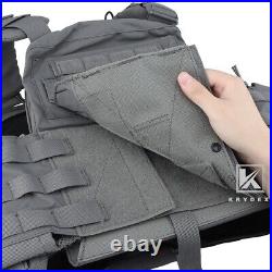 KRYDEX CPC Plate Carrier Tactical Heavy Duty Vest Quick Release MOLLE Wolf Gray