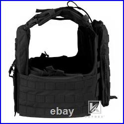 KRYDEX CPC Plate Carrier Tactical Heavy Duty Vest with Mag Pouch MOLLE Black