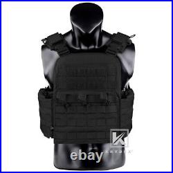 KRYDEX CPC Plate Carrier Tactical Heavy Duty Vest with Mag Pouch MOLLE Black