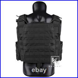 KRYDEX CPC Plate Carrier Tactical Heavy Duty Vest with Mag Pouch MOLLE Black