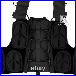 KRYDEX CPC Plate Carrier Tactical Heavy Duty Vest with Mag Pouch MOLLE Black