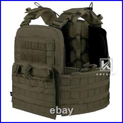 KRYDEX CPC Plate Carrier Tactical Heavy Duty Vest with Mag Pouch MOLLE Green