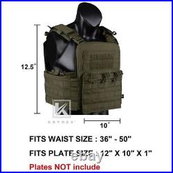 KRYDEX CPC Plate Carrier Tactical Heavy Duty Vest with Mag Pouch MOLLE Green