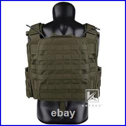 KRYDEX CPC Plate Carrier Tactical Heavy Duty Vest with Mag Pouch MOLLE Green